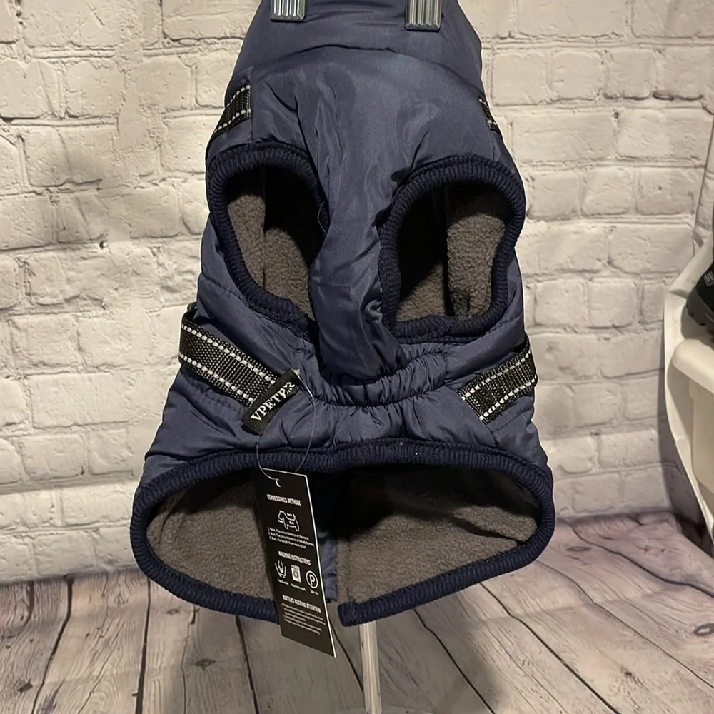 Dog Puffer harness jacket New with Tags! Navy